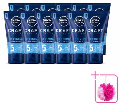 Imagen del producto de 12 unidades de gel de peinado NIVEA MEN, acabado mate, 150 ml. Pack ahorro