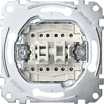 Produktbild von Merten MEG3626-0000, Wippschalter, 1P, Metallisch, IP20, 250 V, 10 A