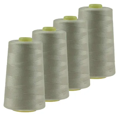Produktbild von 4 x 4572m Qualitäts Overlock-Garn Overlock-Nähgarn  Farbe 821 - 860, Farbe:A846 dunkles kieselgrau