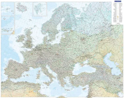 Produktbild von Kümmerly+Frey Europakarte physikalisch Poster 1:4,5 Mio.