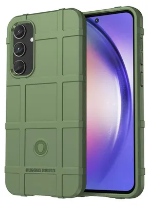 Productafbeelding van MobyDefend Hoesje - Geschikt voor Samsung Galaxy A55 - Rugged Shield TPU Backcover - Groen