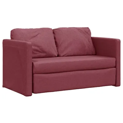 Produktbild von vidaXL Bodensofa mit Schlaffunktion Weinrot 112x174x55 cm Stoff