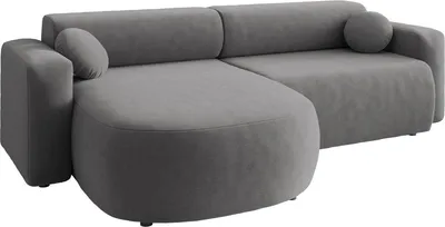 Produktbild von MIRJAN24 Ecksofa Nicelo, Wohnzimmer L-Form mit Bettkasten und Schlaffunktion, Dekorative Kissen-Set, Seite universal (Farbe: Velo 635)