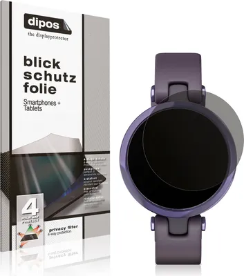 Produktbild von Blickschutzfolie für Garmin Lily Sport Smartwatch matt Schutzfolie Folie Display Schutz dipos