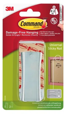 Produktbild von Command™ Universal-Klebenagel 17047 | Beutel (4 Stück)