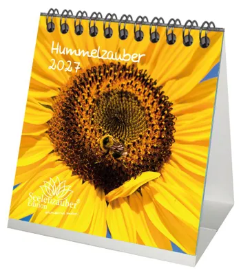 Produktbild von Hummelzauber Tischkalender 10x10cm für 2027 Hummeln - Seelenzauber