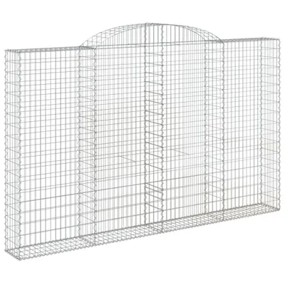 Obrázok produktu pre vidaXL Gabión s vysokým oblúkom 300x30x180/200 cm Pozinkované železo