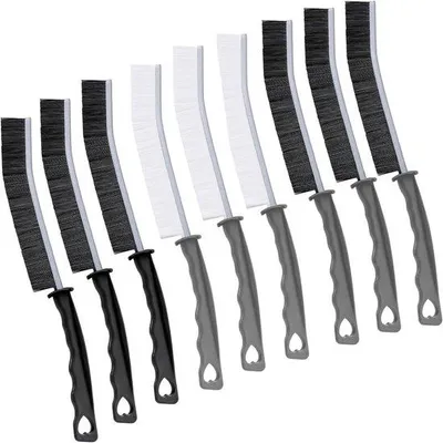 Productafbeelding van 9 stuks harde borstels, hoekreinigingsborstel, voegenborstel, spletreinigingsborstel, voegenreinigingsborstel, badkamerreinigingsborstel voor tegelvloeren, keuken, badkamer