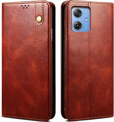 Produktbild von Motorola Moto G55 Hülle - Coverup Premium Classic Klapphülle - Braun