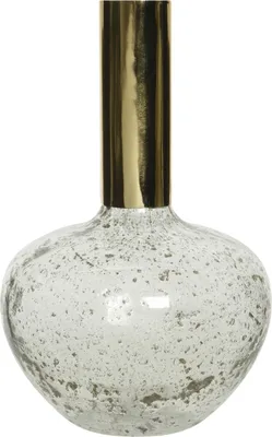 Produktbild von Vase - Transparent - Goldgelb - H 38 cm
