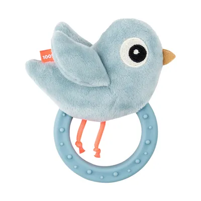 Productafbeelding van Rammelaar met bijtring Birdee, blauw