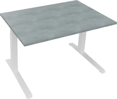 Produktbild von Sitz-/Stehtisch Kufe Doppels. Quad. B1200xT800xH645-1275 ws/Beton