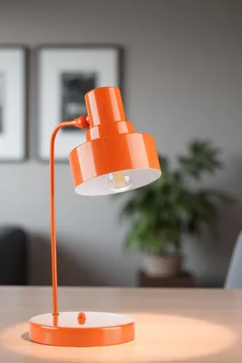 Produktbild von Opviq, Hochwertige Tischlampe, Orange, Metall, Ø14 h:17 cm, IP20 | 100% Melamin
