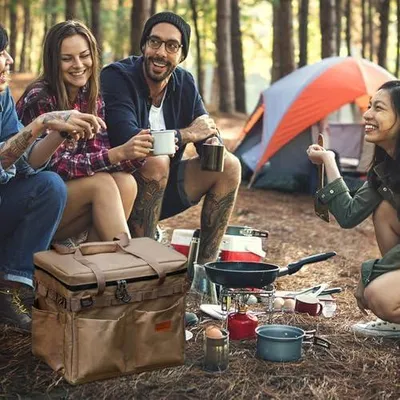 Obrázok produktu pre Vodotesný, prenosný úložný vak na kempovanie s veľkou kapacitou, vhodný na turistiku a skladovanie outdoorového vybavenia