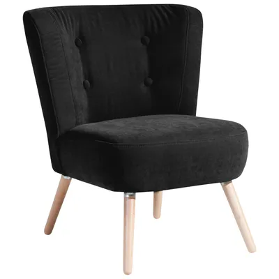 Produktbild von Max Winzer Sessel Neele - Velourstoff schwarz - Maße: 69 x 68 x 80 cm