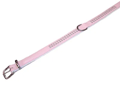 Produktbild von Nobby Crystal, Hund, Standardkragen, Pink, Weiß, Kunstleder, Einfarbig, M