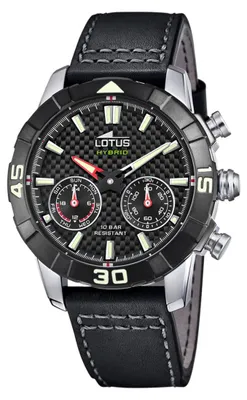 Produktbild von Lotus Herren Uhr Classic Sport Elegant Leder Armbanduhr schwarz UL18811/2