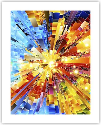 Produktbild von Poster - Poster ohne Rahmen - Abstraktion modern - 40x50 cm - Wand Bild - Wanddeko - Wandbilder - Kunstposter - Wandposter - Bilder - Kunstdruck - Wanddekoration - Wandbild - P2XPA40x50-3982
