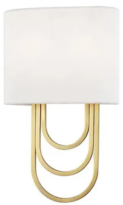 Produktbild von Casa Padrino Luxus Wandleuchte Antik Messing / Weiß 20,3 x 9,5 x H. 34,3 cm - Designer Wandlampe mit Lampenschirm