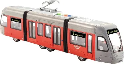 Produktbild von Straßenbahn auf Schwungrad, mit Licht und Musik