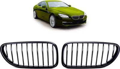 Zdjęcie produktu dla Zestaw osłony chłodnicy pasujący do BMW serii 6 (F12, F13), w kolorze czarnym matowym, również do modeli M i M6
