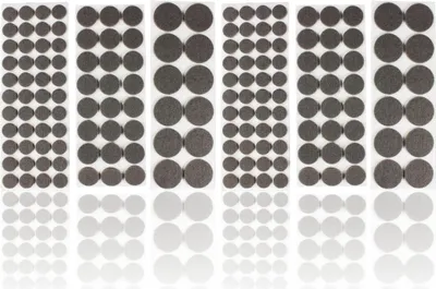 Produktbild von com-four® 160-teiliges Filzgleiter Set - Selbstklebende Möbelgleiter aus Filz - Runde Stuhlgleiter in verschiedenen Größen