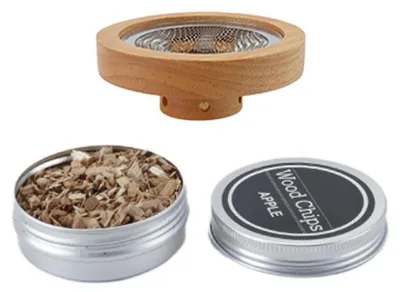 Immagine prodotto di Set per affumicare il whisky, con trucioli di legno per aromatizzare bevande e altro