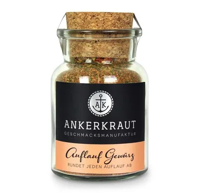Produktbild von Ankerkraut Auflauf Gewürz feine Gewürzmischung im Korkenglas 90g