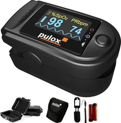 Produktbild von Pulox - PO-200A Set - Finger-Pulsoximeter - Schwarz
