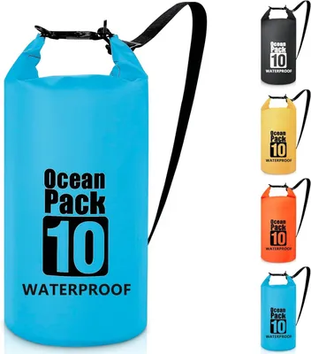 Obrázok produktu pre Dry Bag 10L, vodotesný, robustný PVC, pre kempovanie
