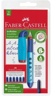 Produktbild von Faber Castell Schulfüller Scribolino brom/bl sort Feder LH