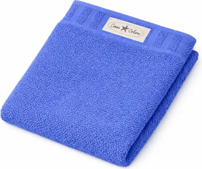 Produktbild von Casa Colori Frottier Handtuch 50x100cm 50 x 100 cm mittelblau Hohe Farbbrillanz, Einfache Pflege