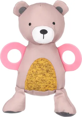Productafbeelding van Speelgoed voor puppy's in de vorm van een flamingo, merk Britty, kleur taupe