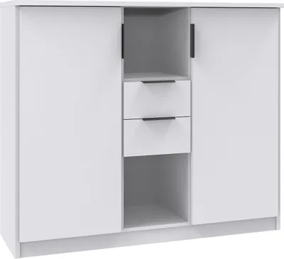 Produktbild von Jugendzimmer-Kommode 122 cm breit in weiß, 2 Schubladen, 2 Türen NOLI-43