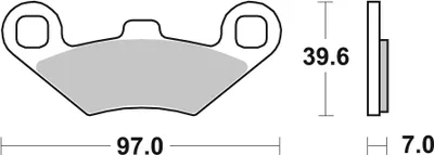Produktbild von Bremsbelag SBS 716HF (Satz pro Scheibe) Street Ceramic