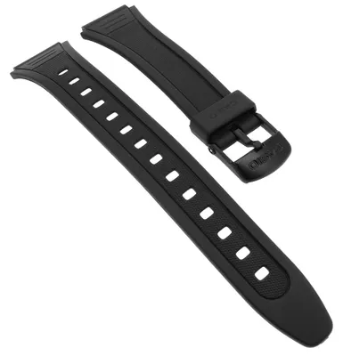 Produktbild von Casio Collection Ersatzband Resin schwarz 18mm W-201