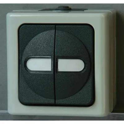 Produktbild von KOPP Serienschalter gr mt BLUE ELECTRIC m.Glimm AP
