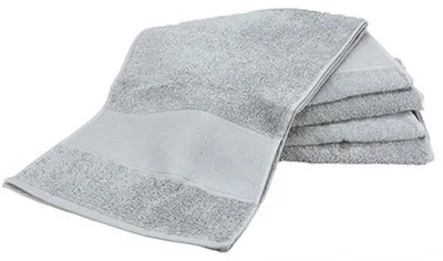 Produktbild von A&R 703.50 | PrintMe Sport Towel / 30 x 140 cm - Farbe: Light Grey - Größe: 30 x 140 cm