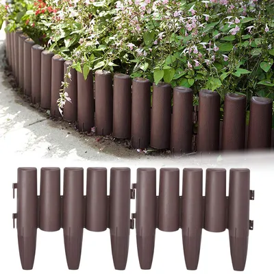 Produktbild von Kunststoff-Rasenbegrenzer für Garten und Blumenbeete, Set mit 20 Stück