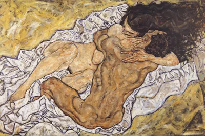 Obrázek produktu pro Egon Schiele art print obrázek - Objetí, Milenci II, 1917 (80 x 120 cm)