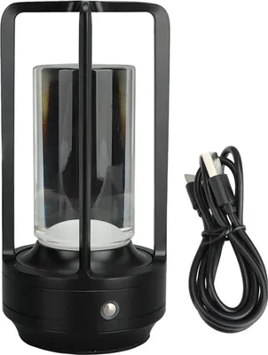 Obrázok produktu pre Bezdrôtová stolná lampa, 3 farby, plynulé stmievanie, LED stolná lampa, dobíjateľná dotyková lampa, nočná lampa na nočný stolík, čierna