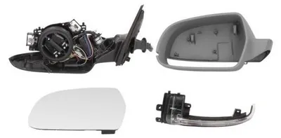 Produktbild von BLIC 5402-25-049341P Außenspiegel Seitenspiegel Links für AUDI A4 Avant (8K5, B8) mit Memory Beheizt Asphärisch Grundiert Elektrisch