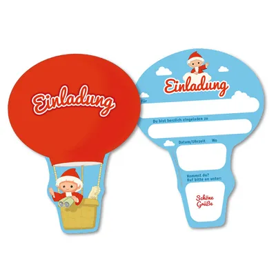 Produktbild von 8 Sandmännchen Einladungskarten