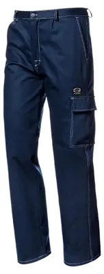 Immagine prodotto di Pantaloni da lavoro Sir Safety Fustian da uomo in cotone sanforizzato con elastico in vita, taglia 52, blu scuro