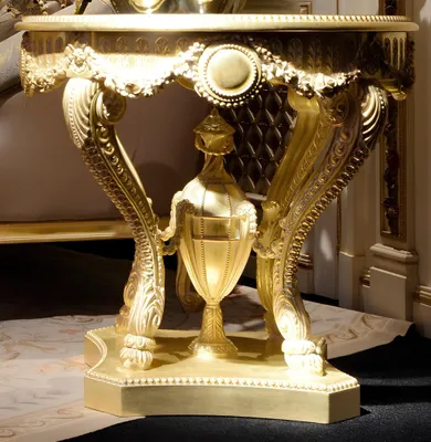 Produktbild von Couchtisch Beistelltisch Holz Wohnzimmer Tisch Möbel aus Italien Vintage Gold