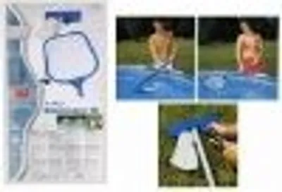 Produktbild von Pool-Reinigungs-Set Bodenreiniger Kescher Schöpfnetz Bürste Pool-Vakuumsauger