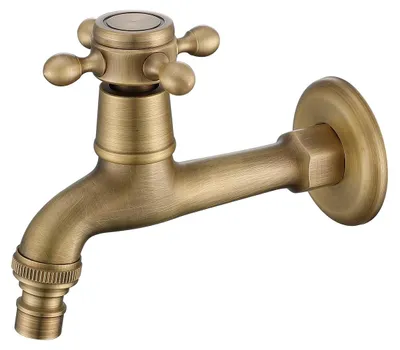 Wasserhahn Außenbereich, frostsicher, 1/2 Zoll, Antik-Design, Messing