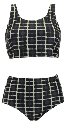 Immagine prodotto di Regatta - Set bikini "Orla Kiely" da donna, reversibile RG12481 (40 DE) (Nero/Bianco)