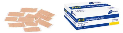 Zdjęcie produktu dla Meditrade® 9525 Meditrade® Pflaster ABE®Injektions 9525 beige, weiß 2,0 x 4,0 cm, 500 St.