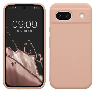 Produktbild von kwmobile Handyhülle für Google Pixel 8a Hülle, für Pixel 8a Case - Hülle Silikon - kabelloses Laden - Altrosa matt